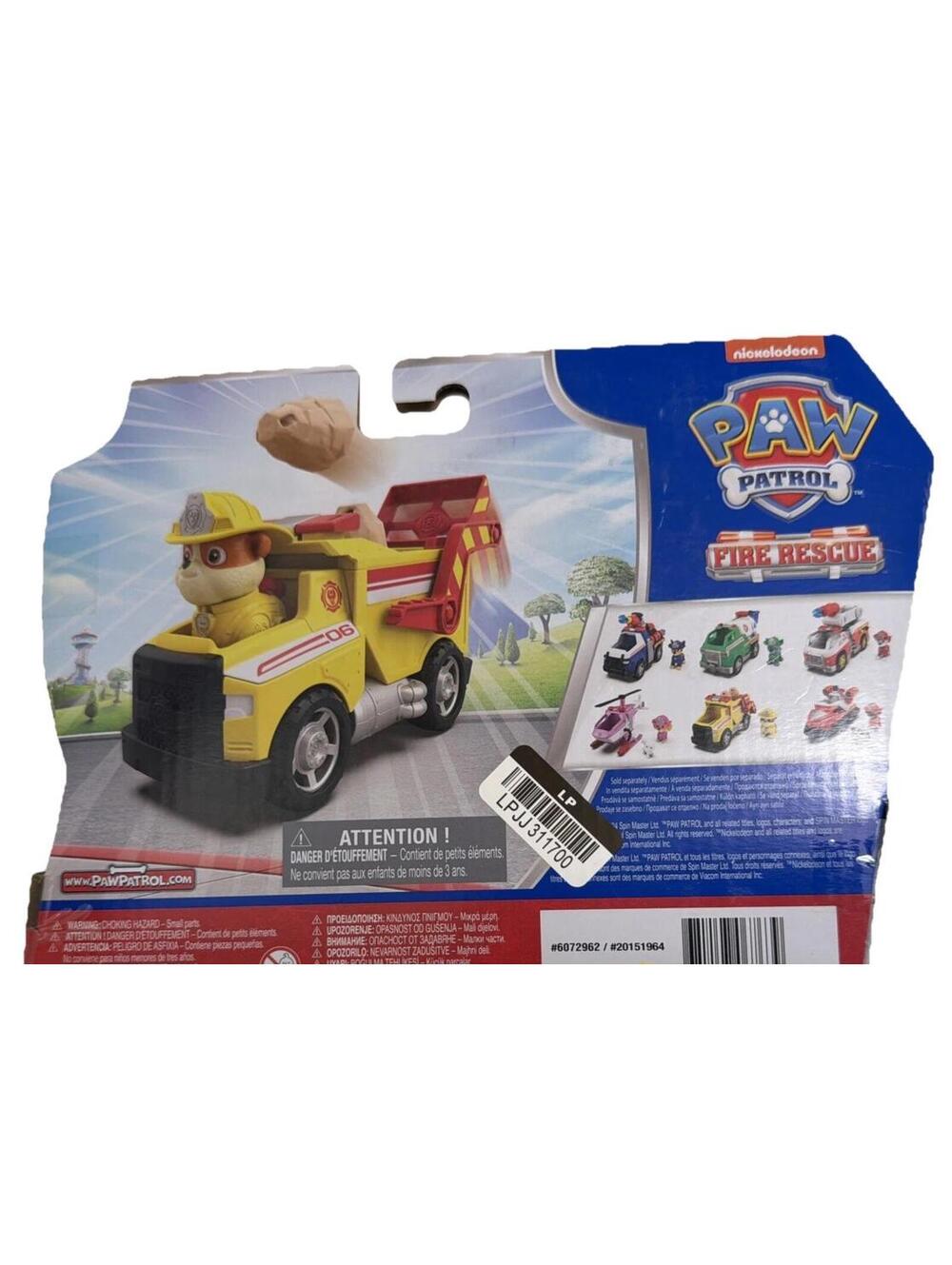 PAW Patrol Fire Rescue Rubble Dump Truck Figure Launcher Toy New